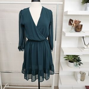 APRICOT Chiffon Wrap Dress